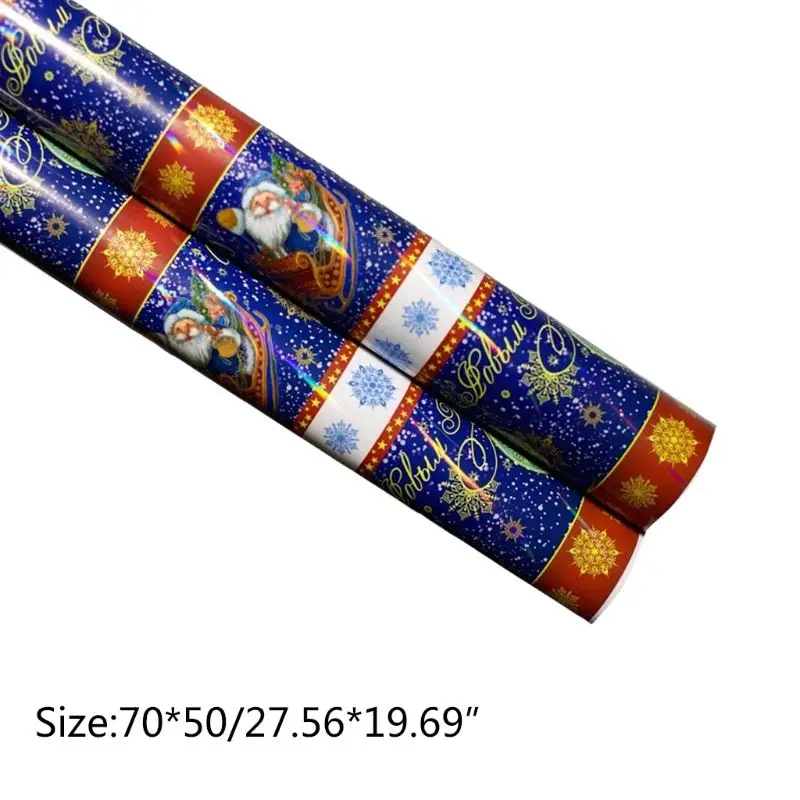 7 Blue Santa Claus Рождественский подарок Водонепроницаемая оберточная бумага лазер Ирис бумага вечерние свадебные принадлежности 634E - Цвет: 7 Blue Santa Claus