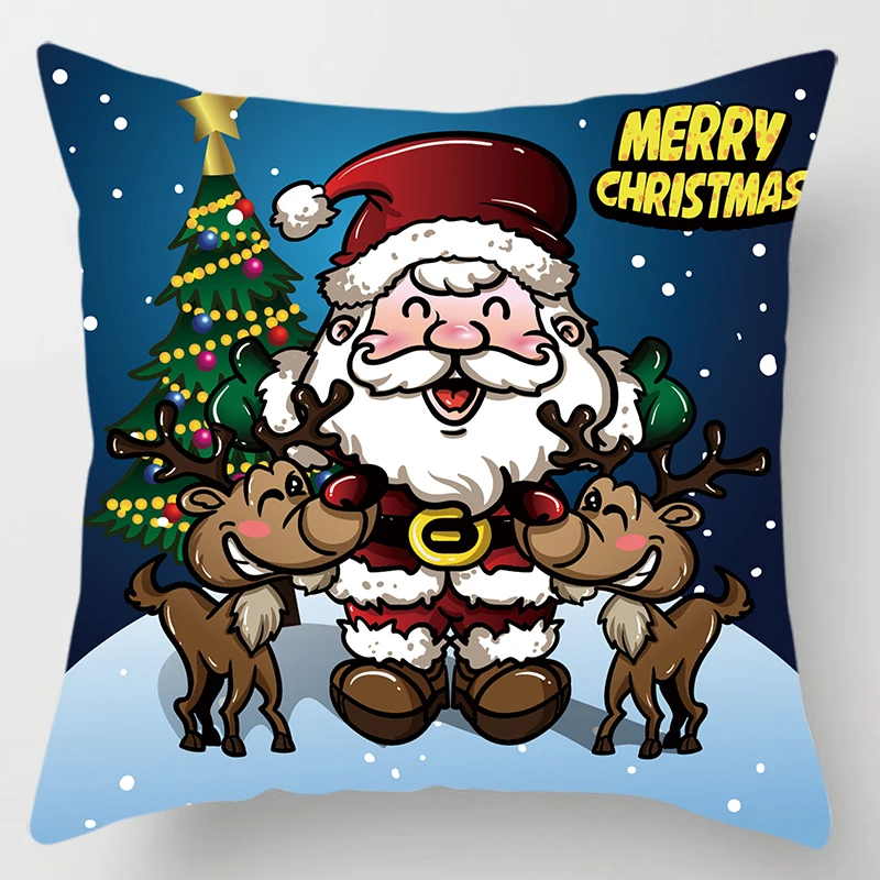 Модная Рождественская наволочка для подушки, двухсторонние наволочки для подушек с принтом, Квадратные наволочки для подушек, размер 45*45 см - Цвет: 23