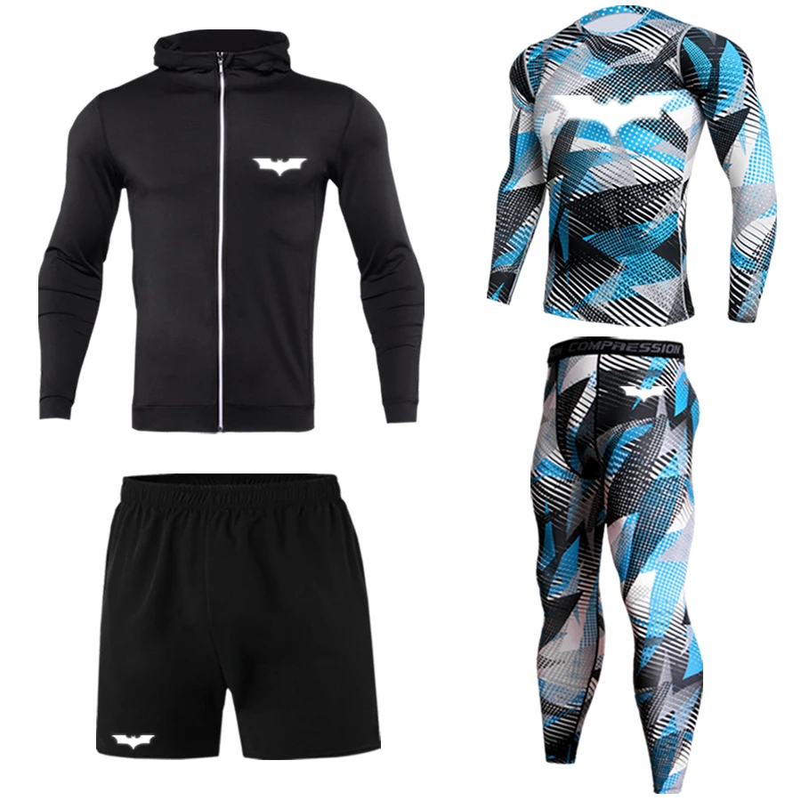 High-quality running men’s thermal underwear panty suits sports compression workout clothes sportswear men’s fitness suit