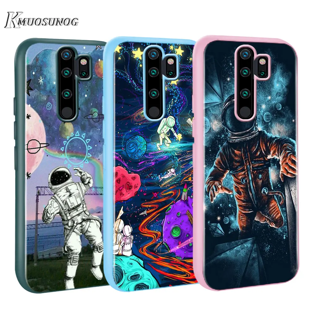 

for Xiaomi Redmi Note 8T 8 7 6 Pro Baseus Candy Color Cover Aesthetic Art Space Astronaut for Redmi Note 5 Pro 5A 4 4X Case