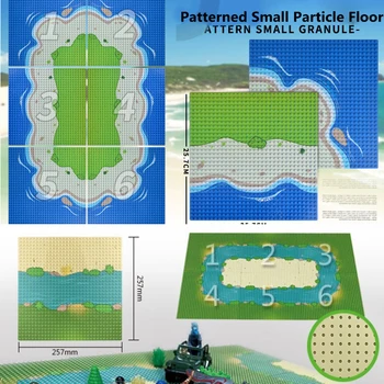 

32*32 Small Dots Island Baseplate Building Block Seabeach Base Plate Accessories Compatible with Major Brands Toys for Children