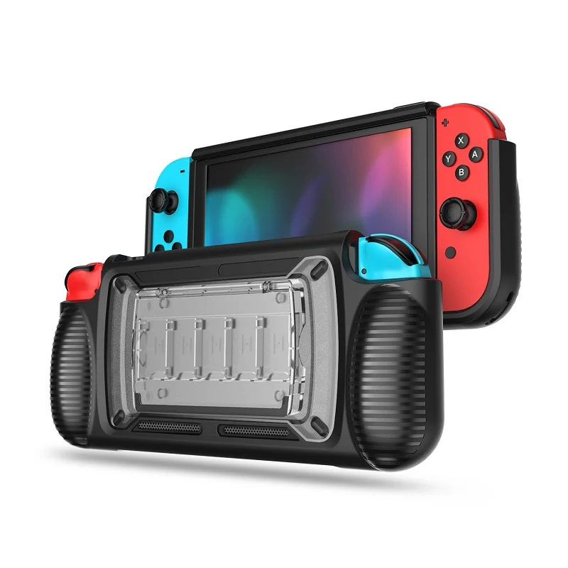Black transparent Защитный чехол для переключателя nandoswitch консольные аксессуары анти-капля портативный жесткий корпус чехол для переключателя Nintendo - Цвет: Black transparent
