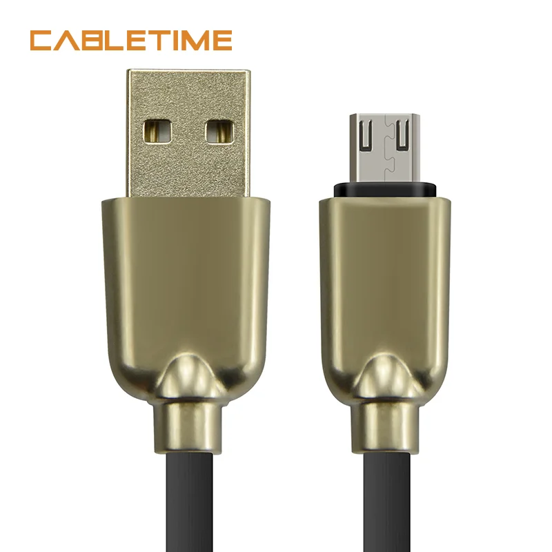  Кабель Micro USB CABLETIME N236, металлический USB кабель для быстрой зарядки и передачи данных, 2,4 А, для Android 