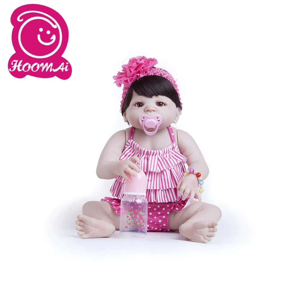 55 см полностью силиконовая кукла Reborn Baby Doll игрушка Bebe Reborn 22 дюйма новорожденная девочка принцесса младенцы кукла Купание игрушка детский подарок