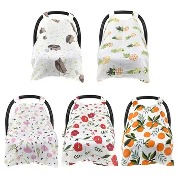 

Muslin Car Seat Cover Baby Carseat Cotton Gauze Canopy Lightweight Breathable Ca F3ME