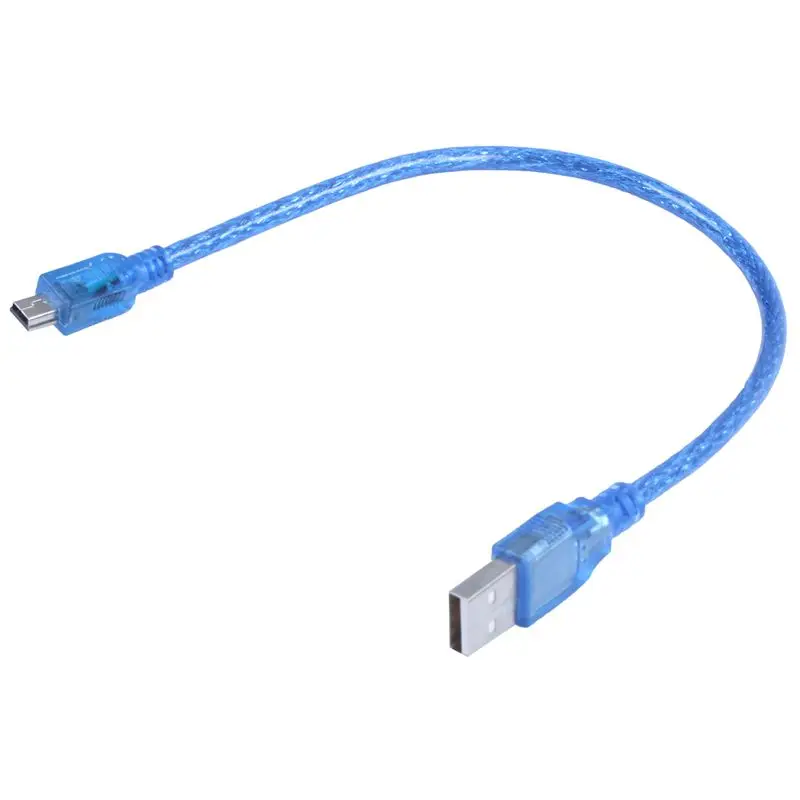 USB 2,0 A папа-мини-usb B 5pin Мужской кабель для передачи данных Шнур адаптер конвертер 1 фут