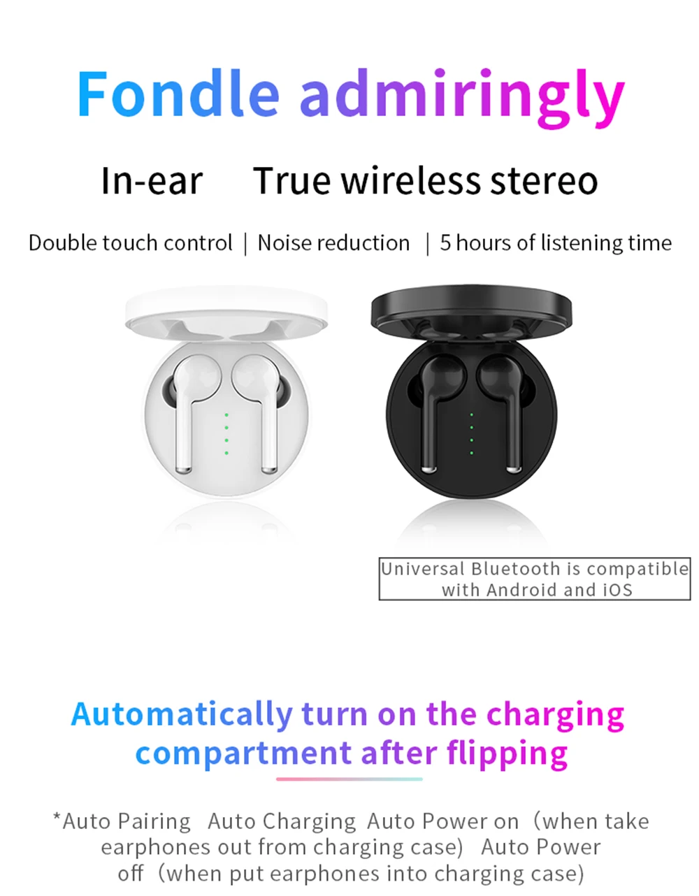 TWS Bluetooth гарнитура в ухо стерео HiFi Качество звука беспроводная Bluetooth 5,0 гарнитура двойной микрофон с зарядным устройством