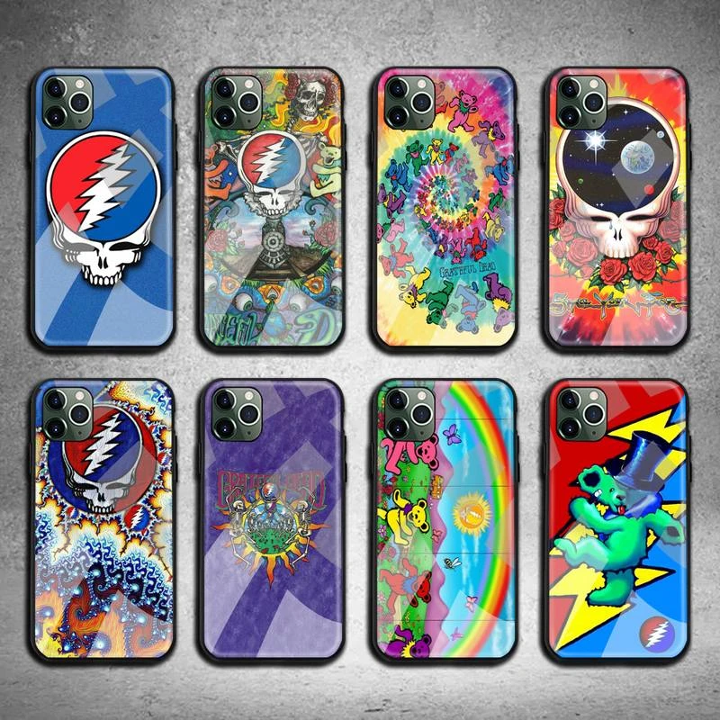 Grateful Dead Band Phone Case Tempered Glass For iPhone 12 pro max mini 11 Pro XR XS MAX 8 X 7 6S 6 Plus SE 2020 case cute phone cases