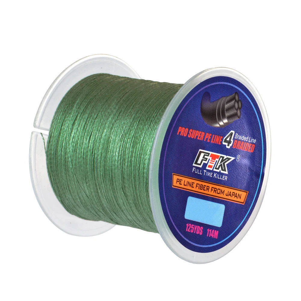 

114M Fishing Line PE Super 4 Strands Braided Multifilament Fiber 125 Yards 0.10mm-0.40mm 8lb-60lb Carp Winter New Accessories