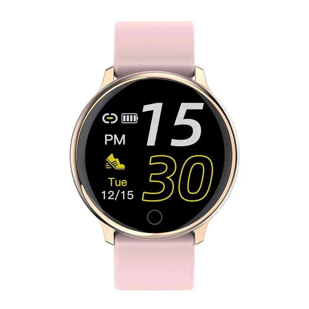 KARUNO Q16 Smart Horloge Vrouwen Digitale horlogs Vrouwelijke Periode Herinnering HeartRate Waterdichte horlogs Colories Stap - Цвет: Розовый