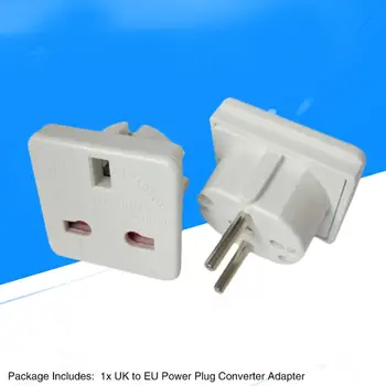 

UK to EU Power Plug Converter Adapter Mini Lightweight White Plug Adapter
