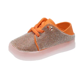 

2020 Children's Board Shoes Girls Casual Princess Shoes Students Single Shoes Catwalk Model Shoes Children Canvas Shoes Kids