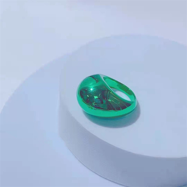 Sell Gold Silver Color Multicolor Oval Geometric Irregular Acrylic Resin Rings For Women Index Finger Jewelry Vintage Rings