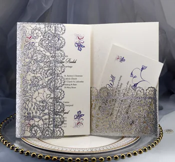 

50PCS Creative Laser Cutting Hollow Invitation Card For Activities Party Wedding Anniversary Greeting Invitation Card LA296