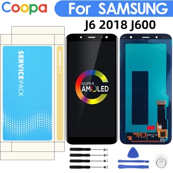 

100% Original 5.6'' Super AMOLED LCD For Samsung Galaxy J6 2018 J600F J600 Display With Touch Screen Assembly Replacement Parts