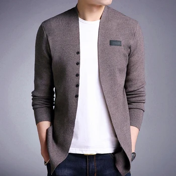 

2019 Spring Cardigan Youth Men's Sweater Solid Men New Single-breasted Slim Long-sleeved Shirt Men's Cardigan Sweater SW03
