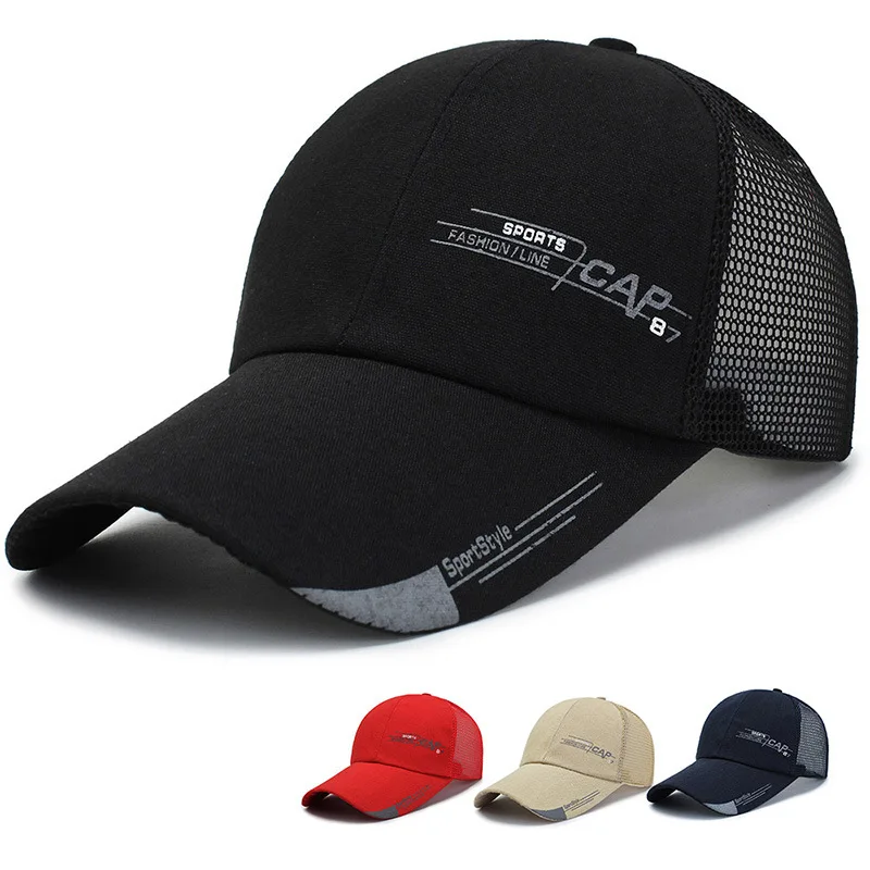 Caps Visor Snapback-Hats Baseball-Cap Mesh Adjustable Outdoor Sport Running Unisex Women