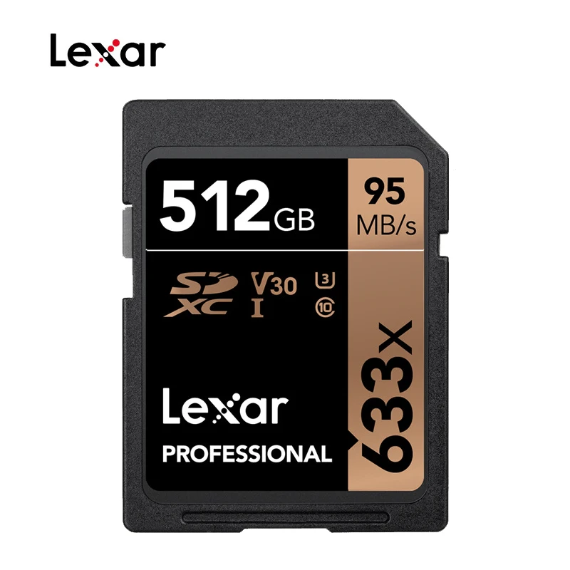512 ГБ Оригинальная SD карта Lexar 633x SDHC/SDXC UHS-I 95 Мб 16 ГБ 32 ГБ 64 ГБ 128 ГБ 256 ГБ 512 Гб класс 10 карты памяти для камеры Canon Nikon - Емкость: 512 ГБ