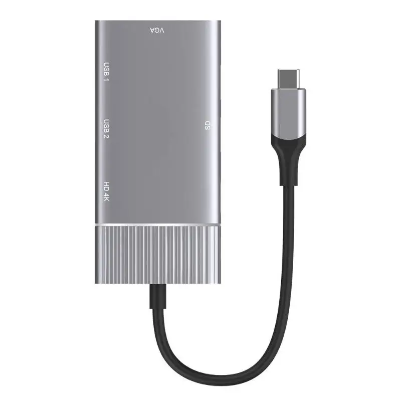 8 в 1 usb type-C концентратор к HDMI USB3.0 PD VGA карта памяти адаптер док-станция подходит для MAC OS и Android систем