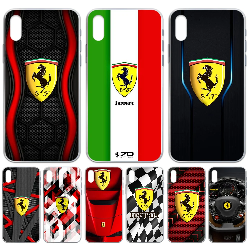 Чехол для телефона Ferrari Sports car чехол iphone 4 4S 5 5C 5S 6 6S PLUS 7 8 X XR XS 11 PRO SE 2020 MAX прозрачный