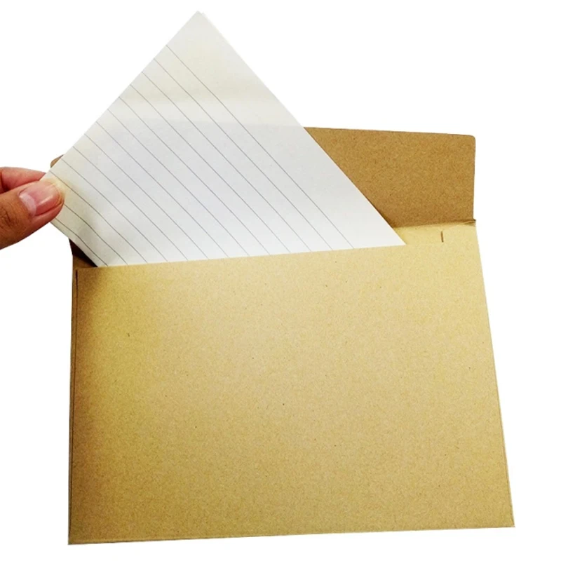 100Pcs/Lot Vintage Kraft Paper Envelopes Europen Style Envelope Message Card Letter Stationary Storage Paper Gift 170x120Mm