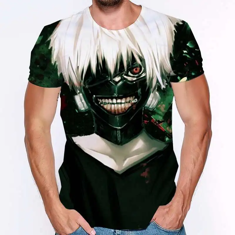 

Tokyo Ghou Print T-Shirt Men Women 3D T Shirt Ladies Tops Streetwear Short-Sleeve Summer Plus-Size O-Neck Boys Tees Unisex