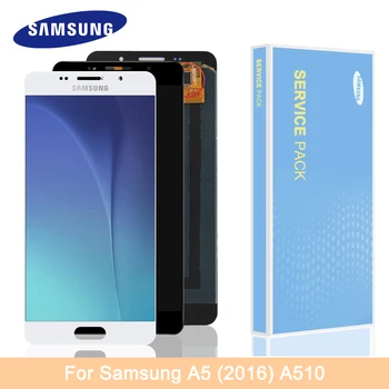 

Original Super AMOLED For 5.2" Samsung Galaxy A5 2016 LCD Display Screen + Touch Screen Panel Digitizer Replacement For A510 LCD