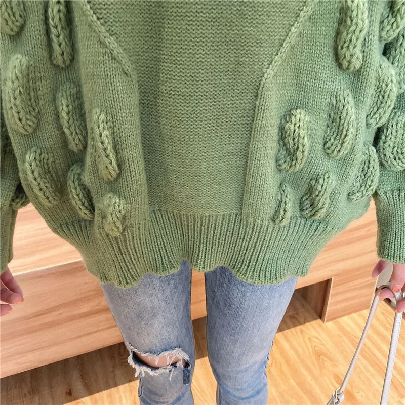 Neploe, свободный, необычный стиль, твист, вязаный, Pull Femme Hiver, толстый, круглый вырез, длинный рукав, теплый пуловер, свитер, Осень-зима, Sueter