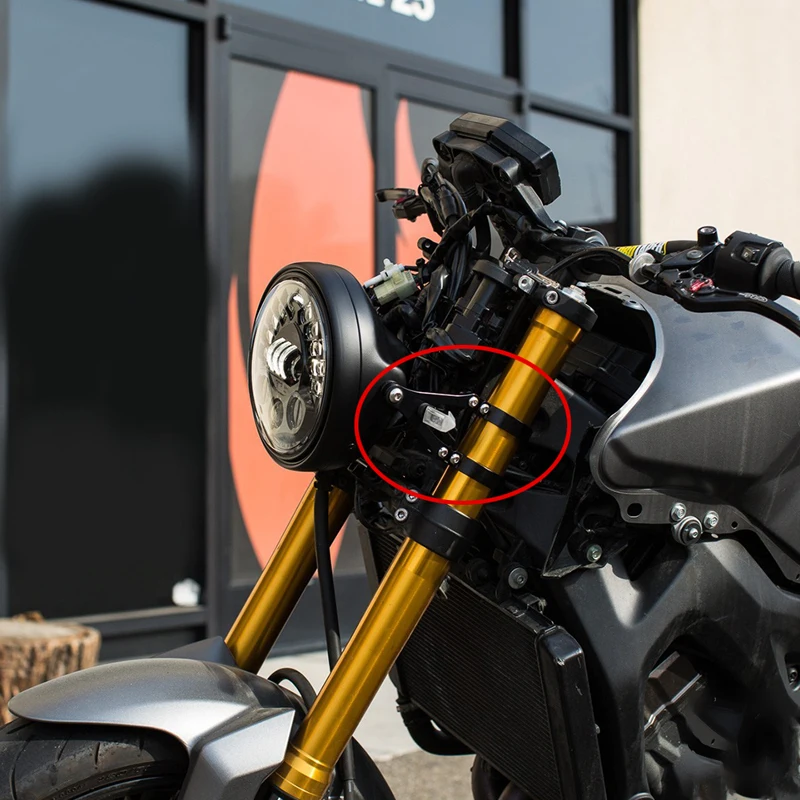 Для Yamaha FZ-09 MT-09 MT09 XSR900 MT07 MT-07 FZ07 FZ-07 XSR700 передняя вилка трубы CNC кронштейн для фары Алюминиевый черный 41 мм