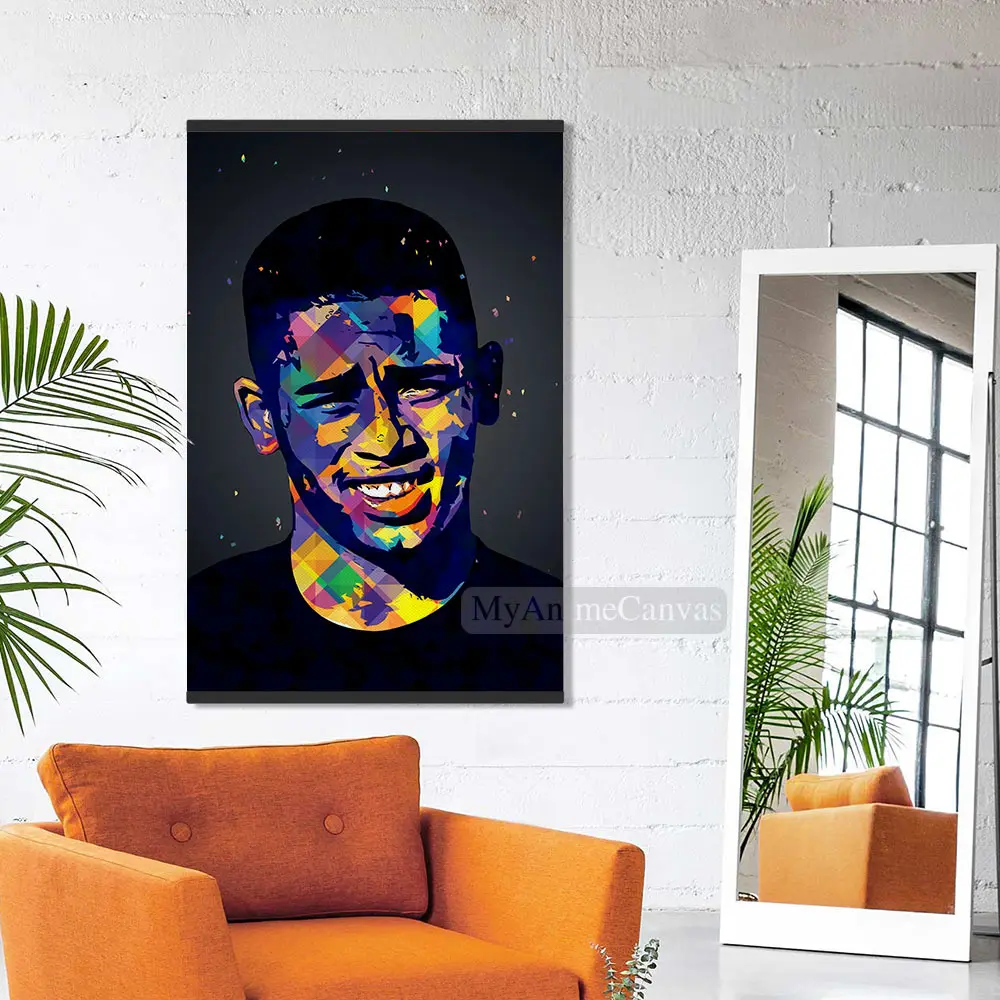 Gabriel Jesus Pop Art Wooden Frame Canvas Decoration Prints For Kids Living Room Magnetic Framed Home Decor Painting Painting Calligraphy Aliexpress