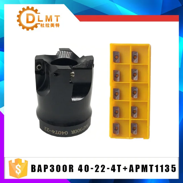 MT2 FMB22 M10 MT3 FMB22 M12 MT4 M16 Shank BAP400R 300R 50 Face Milling CNC Cutter + 10pcs APMT1604 Inserts For Power Tool