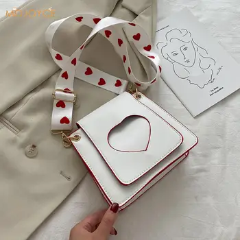 

Vintage Crossbody Bags for Women Birthday Gifts Hollow Love Heart Crossbody Bag Women PU Leather Fashion Flap Shoulder Handbag