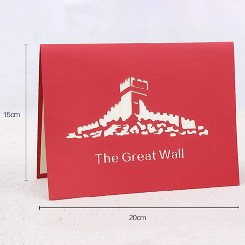  3D Great Wall Greeting Card 3D Greeting Cards Birthday Anniversary Wedding Invitations Gift Postcar - 4000499891987