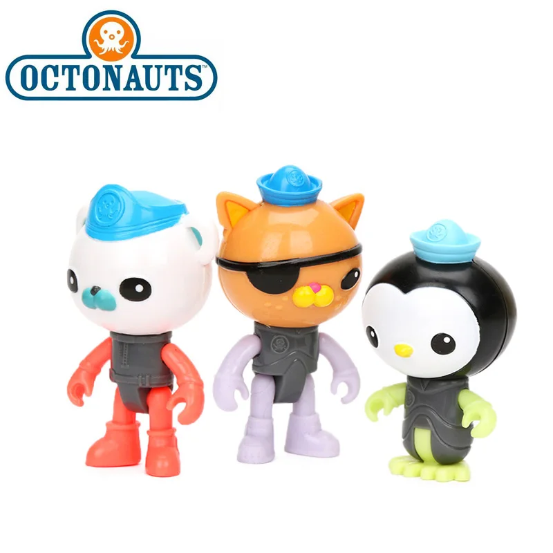 3 шт./компл. Octonauts игрушки 6 8 см светится в темноте фигурка барьеры песо экшн Octo