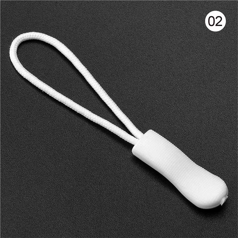 White 10 шт./упак. застежки-молнии Конец подходит веревки тег фиксаж шнура застежка-молнии Tab сменный зажим слайдер Пряжка дорожная сумка чемодан одежда застежки-молнии - Цвет: White