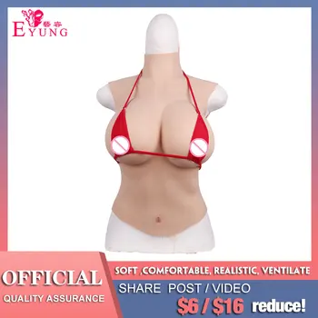 

Eyung F Cup Half Body Cross Dresser Drag Queen Transgender Silicone Breast Forms Realistic Fake Boobs Tits Enhancer