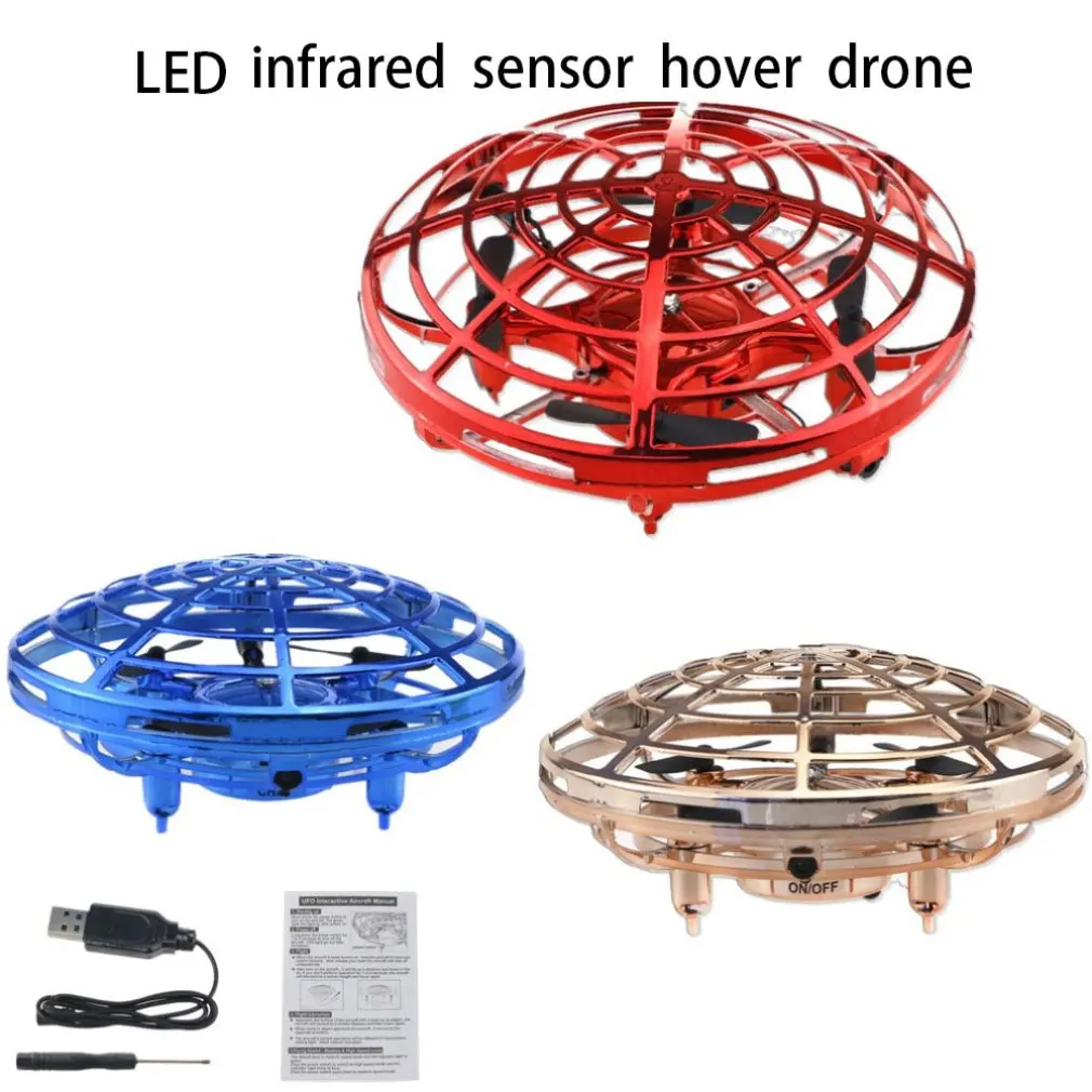 Mini UFO Drone Toys Infrared Sensing Control Interactive Aircraft Gesture Induction Controlled Altitude Hold Quadcopter