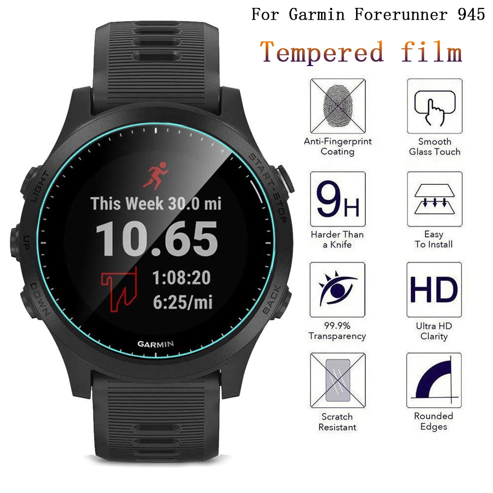

1/3/5/6pcs For Garmin forerunner 945 practical Tempered Glass Screen Protector Protective Film Guard Anti Explosion Anti-shatter