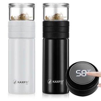 

Stainless Steel Tea Thermos Vacuum Cup Thermoses Tea Mug Cup Thermos Temperature Display Thermoscup Tea Infuser Thermal Cup Mug