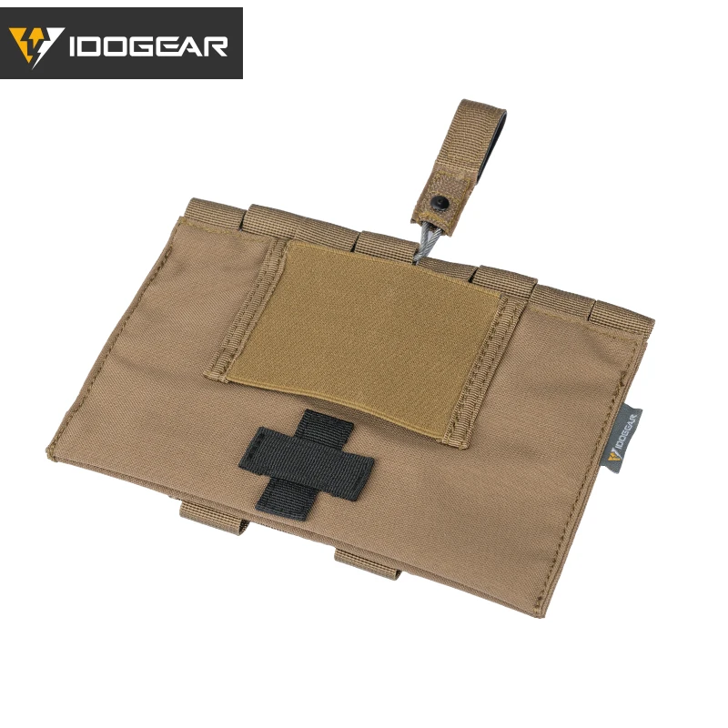 Coyote Brown IDOGEAR Тактический медицинский мешочек Органайзер аптечка сумка MOLLE 9022B медицинское аварийное оборудование страйкбол охота 3548 - Цвет: Coyote Brown