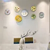 Lucky elk ceramic hanging plate, creative wall decoration, three-dimensional pendant, creative living room decoration 4