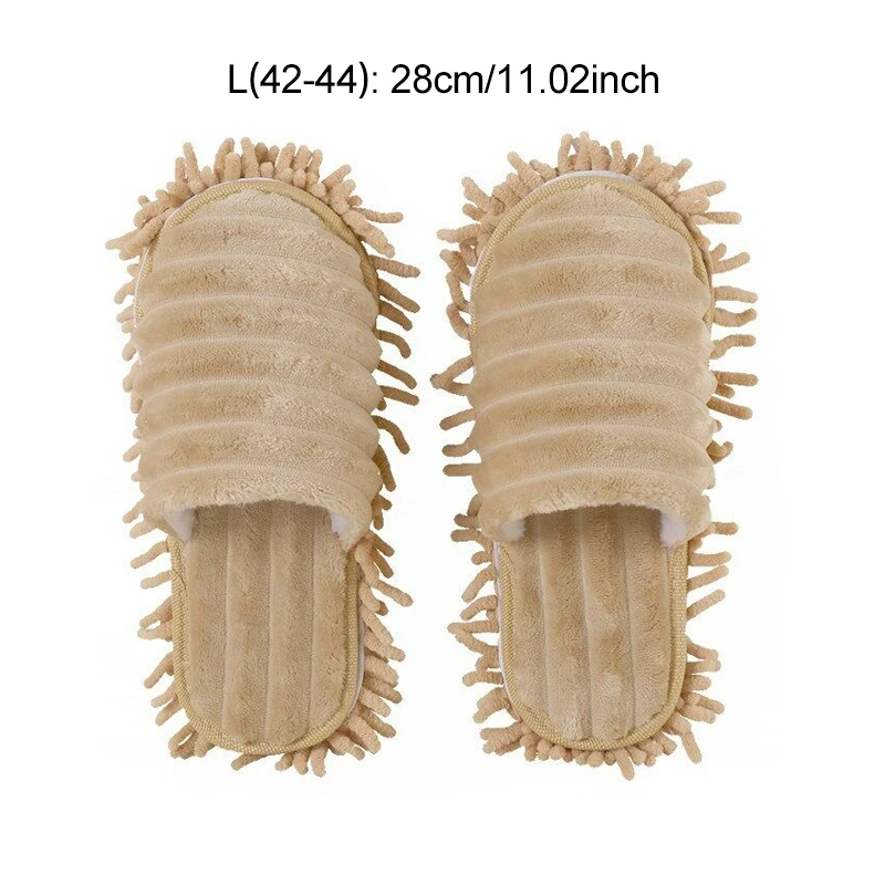 L-Brown S/M/L 2 шт./пара нескользящие носки для ног без застежки тапочки для швабры быстро для чистки и полировки пыли кухонные инструменты принадлежности для ванной комнаты - Цвет: L-Brown