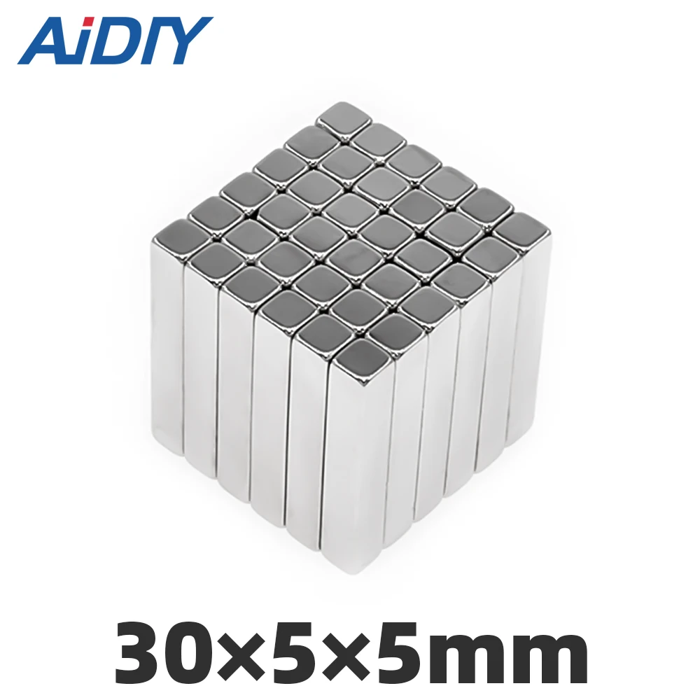 

AI DIY 5/20/50 pcs 30x5x5mm strong block neodymium magnets permanent Super powerful Acoustic Field Speaker magnets 30 * 5 * 5mm