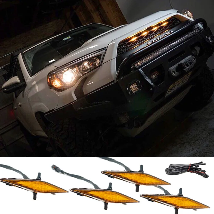 

Suitable for Toyota 4runner on Grille Small Yellow Light White Decoration Haze Lamp Speedmaster Modified Grille Light