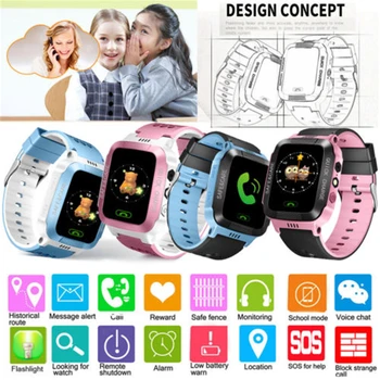 

Children Kids Smart Watch LBS Positioning Tracker Not GPS SOS Call Safe Anti-lost Monitor Touch Screen Phone Watch Lovely Gift