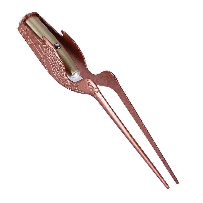 Ear tweezer rosepink Детская Ложка для чистки ушей, светодиодный светильник-вспышка, восковая кюретка для ушей, визуальный прибор для чистки ушных ушей, пинцет для ушей - Цвет: Ear tweezer rosepink