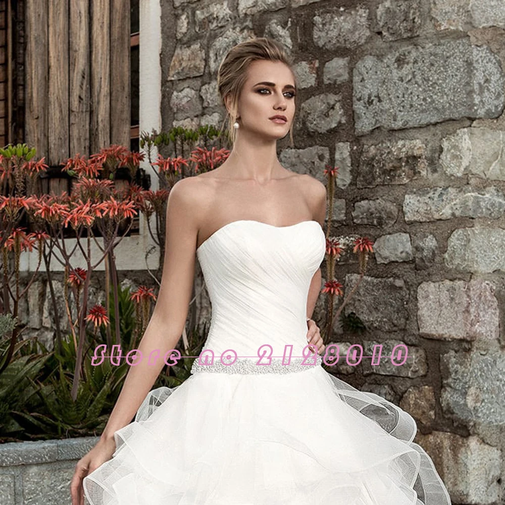 Бальное платье принцессы; свадебные платья; коллекция года; Vestidos De Noiva; блестящее бисерное платье с кристаллами на талии; великолепные белые платья для свадьбы