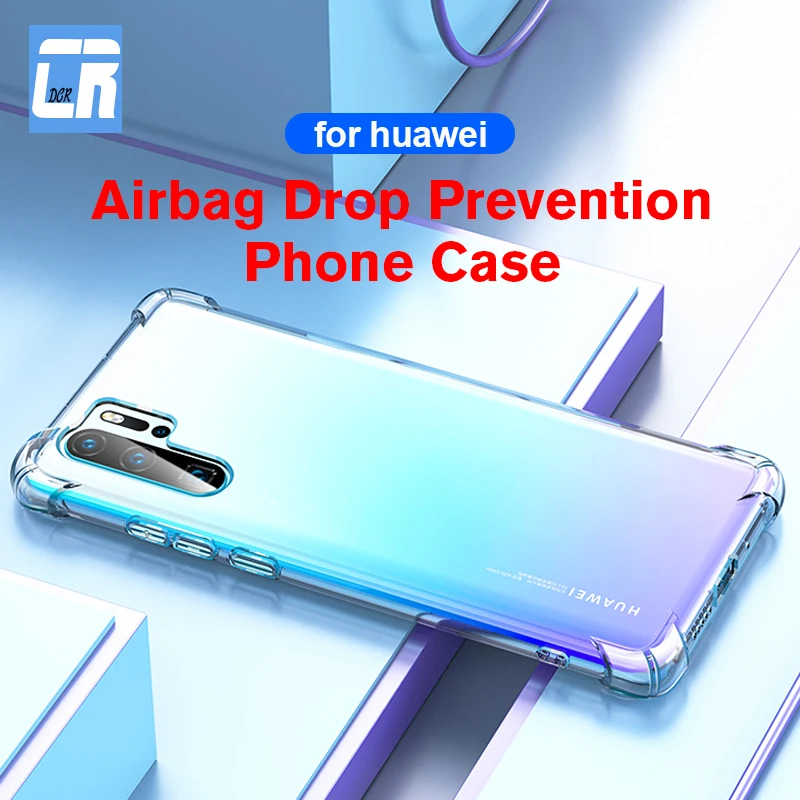 

Shockproof Silicone Transparent Phone Case For Huawei P30 P20 Pro Mate 20 lite P smart Plus Y9 2019 Anti-knock Soft Cover Case