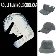 New Outdoor Sports Club Party Silver Grey Reflective Luminous Fishing Caps Adult Reflective Baseball Cap Gorras De Béisbol