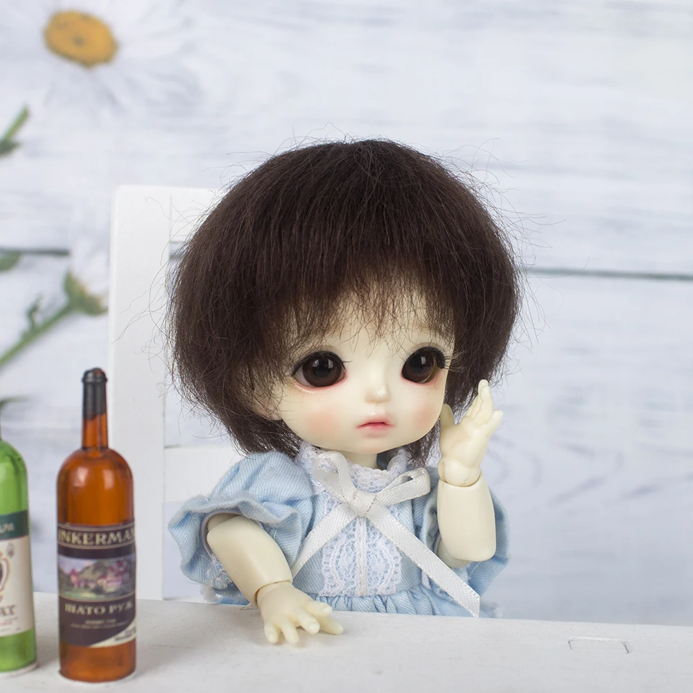 Muziwig 1/8 Bjd SD ob11 маленькие куклы парик стиль мохер провода волосы для